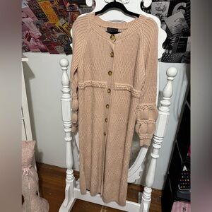 CCK Style Pale Pink long cardigan  beautiful Sweater.